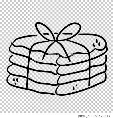Stack of diapers with bow baby shower line art doodle illustration hand drawn black and white outline sketch for invitations stickers patterns and crafts Stack of diapers with bow baby shower line art doodle illustration hand drawn black and white outline sketch for invitations stickers patterns and crafts 131470845