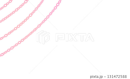 透明背景にピンク色に発光する曲線の点線 透明背景にピンク色に発光する曲線の点線 131472588