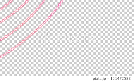 透明背景にピンク色に発光する曲線の点線 透明背景にピンク色に発光する曲線の点線 131472588