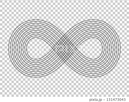 由平行線組成的無窮符號的幾何設計 131473043