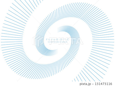 Blue dynamic swirling lines abstract futuristic tech background 131473116