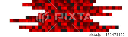 Bright red pixel cubes abstract background in...のイラスト素材 [131473122] - PIXTA