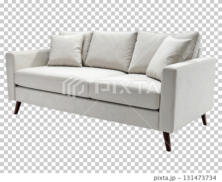 灰色的沙發營造出一種平靜和諧的感覺。 131473734