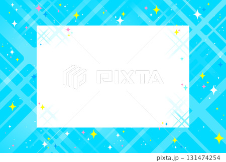 キラキラポップな背景素材 光り輝く 青色 水色 グリッター バックグラウンド 枠 フレーム キラキラポップな背景素材 光り輝く 青色 水色 グリッター バックグラウンド 枠 フレーム 131474254