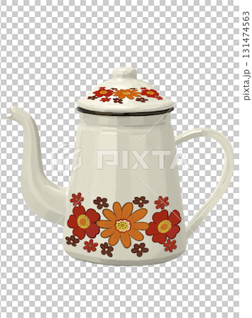 琺瑯ポット（花柄） 131474563