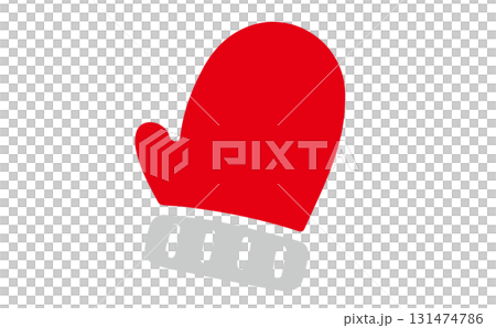 シンプルでかわいい手袋のアイコン 131474786