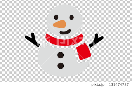 簡單可愛的雪人圖標 131474787