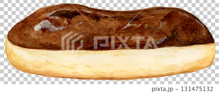 手描き水彩の美味しいエクレアのイラスト 131475132