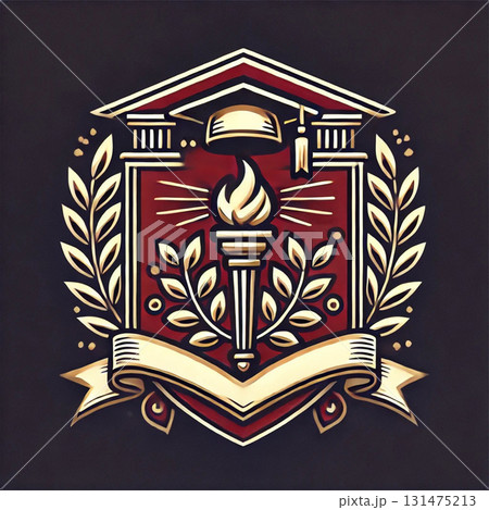 開いた本と銀色のラベル 131475213