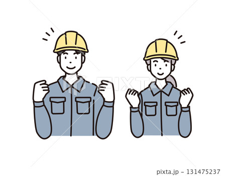 ヘルメット　作業着　男性　女性 131475237