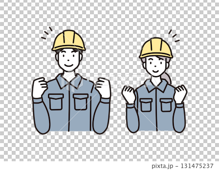 ヘルメット　作業着　男性　女性 131475237
