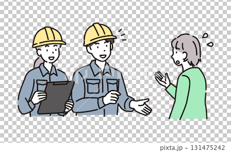 一名女性正在與一名男性員工進行諮詢 131475242