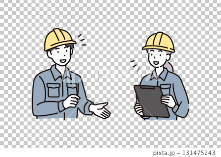 Helmet, worker, work clothes Helmet, worker, work clothes 131475243
