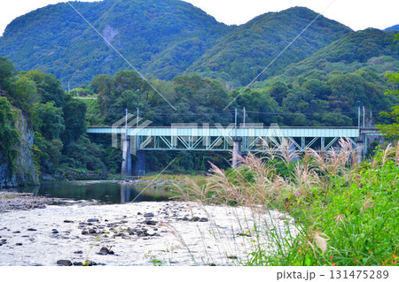 秋の利根川風景 上越線鉄橋 棚下不動付近の眺め 秋の利根川風景 上越線鉄橋 棚下不動付近の眺め 131475289