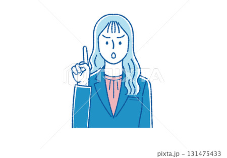 叱る若手女性社員 131475433