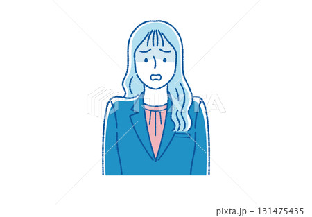 焦り慄く若手女性社員 焦り慄く若手女性社員 131475435