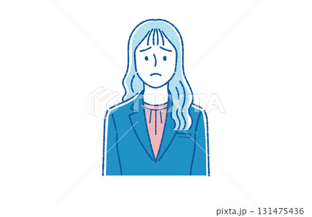 困っている若手女性社員 困っている若手女性社員 131475436