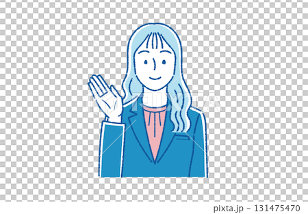 A young female employee giving a tour 131475470