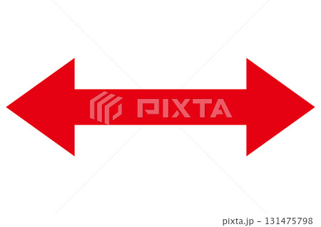 赤色の相互矢印のイラスト 131475798