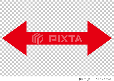 赤色の相互矢印のイラスト 131475798