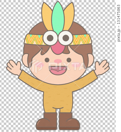 Cute kid boy wearing thanksgiving costume Cute kid boy wearing thanksgiving costume 131475863