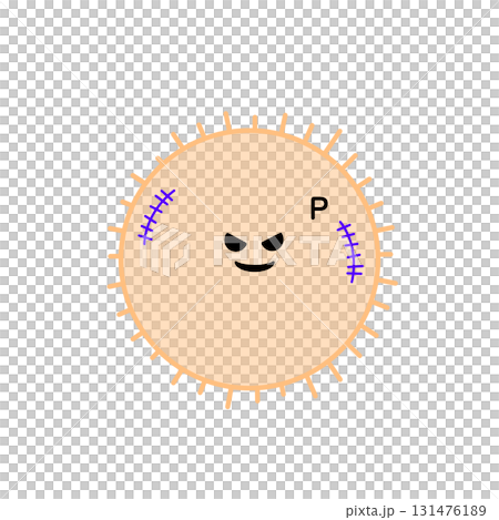 Cute platelet character illustration (evil face) Cute platelet character illustration (evil face) 131476189