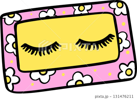 Girl Thing, Illustration of Pink Floral Eyelashes 131476211