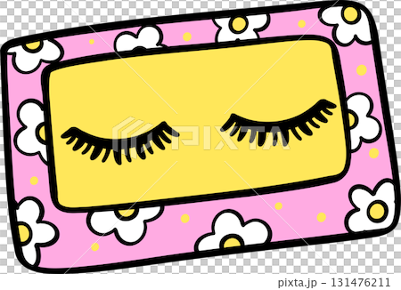 Girl Thing, Illustration of Pink Floral Eyelashes 131476211