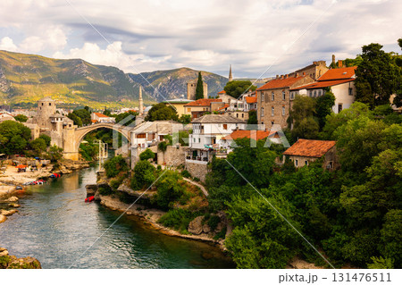 View of the historic medieval bridge 131476511
