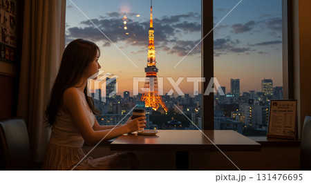 東京でファッションを楽しむ女性生成AI画像 131476695