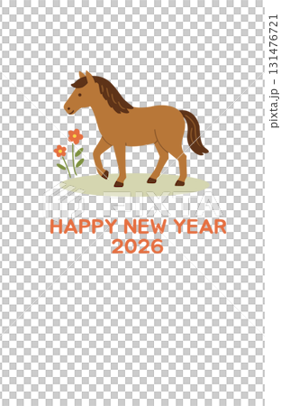 2026年新年賀卡 - 簡單的馬年新年賀卡模板 - 插圖 - 馬年 - 素材 - 圖標 2026年新年賀卡 - 簡單的馬年新年賀卡模板 - 插圖 - 馬年 - 素材 - 圖標 131476721