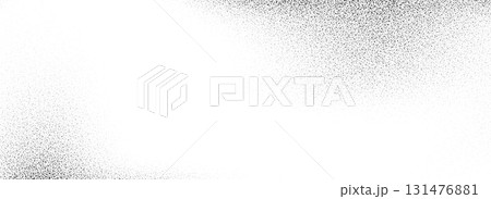 Black dotted grainy gradient texture. Stippled sandy grit overlay. Grunge sprayed noise background. Rough distressed dotwork backdrop with dust, particles, speckles. Vector subtle specks wallpaper Black dotted grainy gradient texture. Stippled sandy grit overlay. Grunge sprayed noise background. Rough distressed dotwork backdrop with dust, particles, speckles. Vector subtle specks wallpaper 131476881