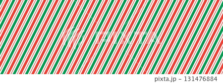Striped Christmas seamless pattern. Red and green Xmas diagonal lines wallpaper. Candy cane peppermint repeating background. Winter holiday present wrapping paper design. Vector decoration backdrop Striped Christmas seamless pattern. Red and green Xmas diagonal lines wallpaper. Candy cane peppermint repeating background. Winter holiday present wrapping paper design. Vector decoration backdrop 131476884
