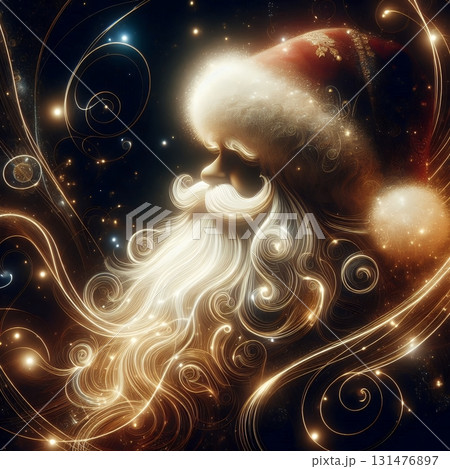 Magical Santa Claus: Illuminated Holiday Cheer with Generative AI. 131476897