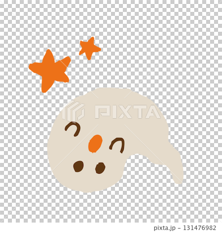 手繪可愛的鬼魂插圖。萬聖節鬼魂角色素材。 手繪可愛的鬼魂插圖。萬聖節鬼魂角色素材。 131476982