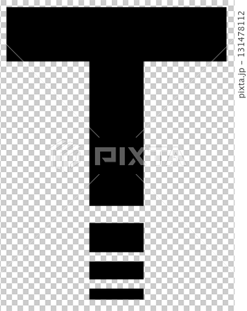 T junction sign 131478112