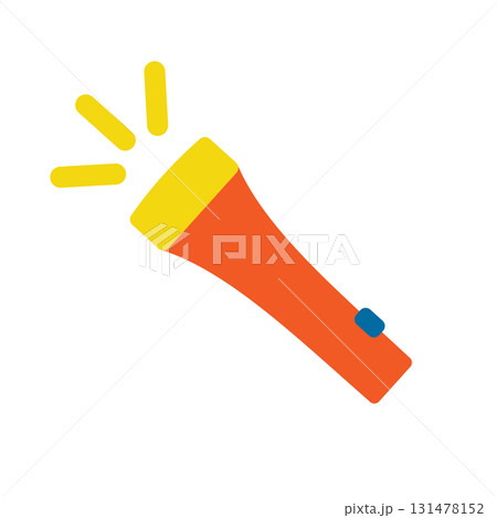 手持ちライト　懐中電灯のイラスト素材 131478152