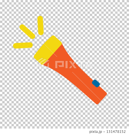 手持ちライト　懐中電灯のイラスト素材 131478152