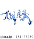 いろいろなスポーツをする人たち 131478230