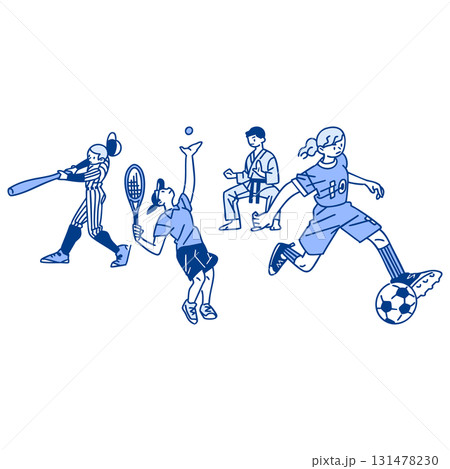 いろいろなスポーツをする人たち 131478230