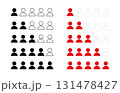 人数　割合　比率　アイコン　イラスト　シンプル　ベクター 131478427