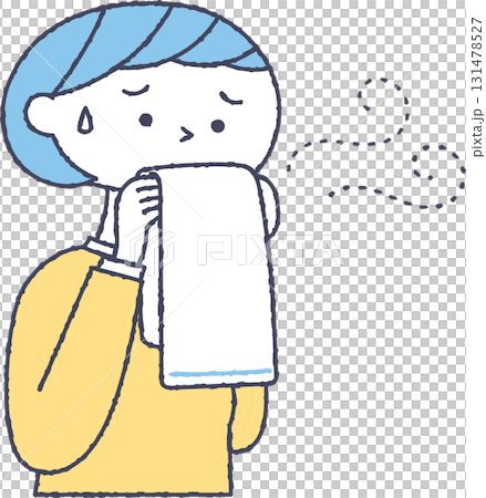 Women who are concerned about the smell of towels 131478527