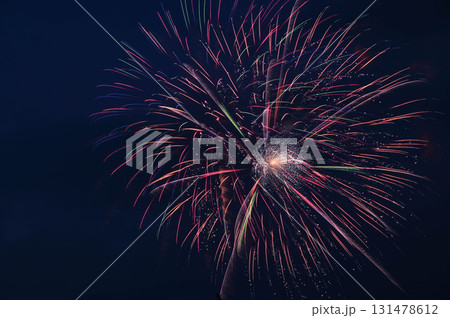 夜空に輝く打上げ花火　塩尻市 131478612