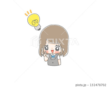 ひらめき 女性会社員 ひらめき 女性会社員 131478702