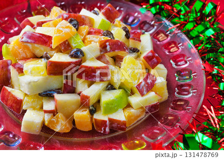 メキシコ クリスマスのリンゴのサラダ Ensalada de manzana navideña メキシコ クリスマスのリンゴのサラダ Ensalada de manzana navideña 131478769