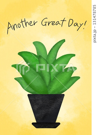 ポストカード*観葉植物と英語メッセージ「another great day!(今日も良い一日!)」 ポストカード*観葉植物と英語メッセージ「another great day!(今日も良い一日!)」 131478785