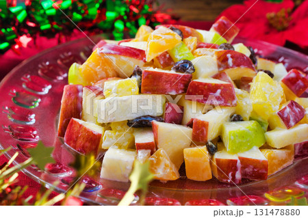 メキシコ クリスマスのリンゴのサラダ Ensalada de manzana navideña メキシコ クリスマスのリンゴのサラダ Ensalada de manzana navideña 131478880