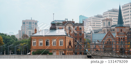 Shanghai Union Church, is a former Protestant church in Shanghai, built in Gothic style in 1886. landmark and popular for tourist attractions in Shanghai, China 131479209