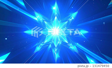 光り輝くクリスタル風の星型デザイン 131479450