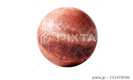 透明背景（png）に火星のイメージの赤い惑星の3Dイラスト 131479590